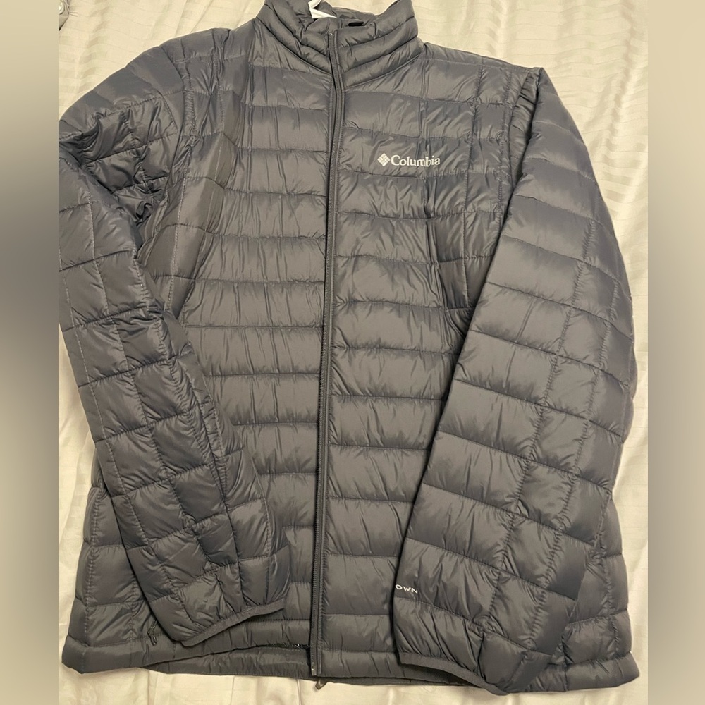Columbia grey turbodown jacket